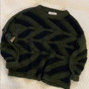 Revolve JOHN + JENN Chevron Stripe Sweater Black